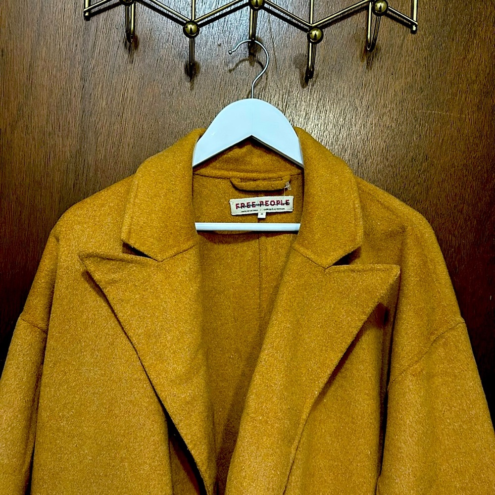 FREE PEOPLE ADORE YOU COAT in Tan NWOT